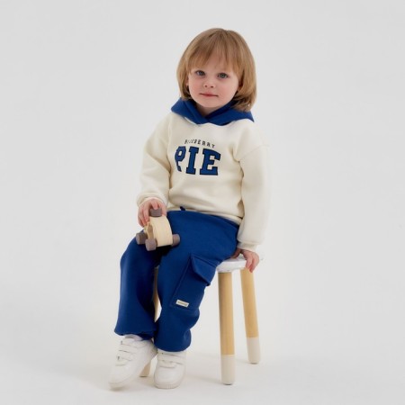 Pants with a pocket pocket of crumb I am Blueberry p. 62-68, blue-1