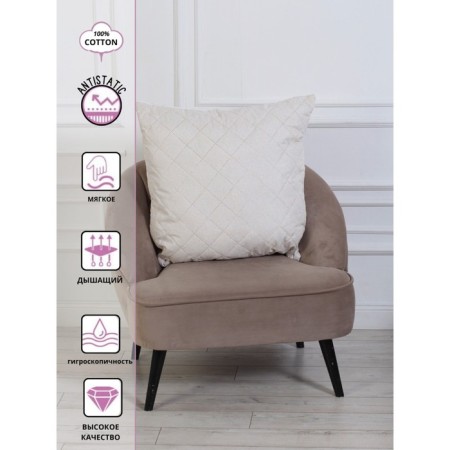 Camel wool pillow, size 50 × 70 cm, artificial tick-2