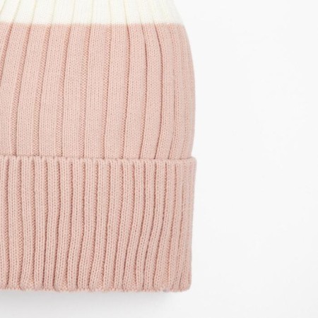 Hat for girls, color powder, size 52-56-2
