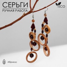 Handmade earrings, wooden 