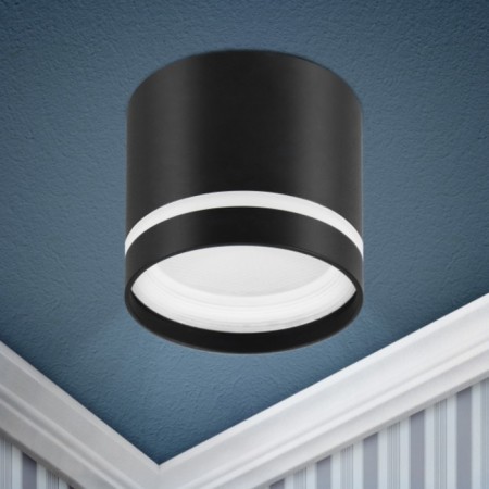 Lamp 1x12W GX53 8.5x8.5x8 cm, black/white