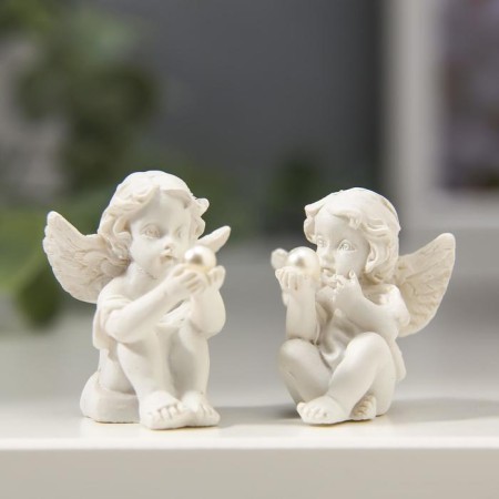 The souvenir Polystone "Angelok is considering the pearl" MIX 3.5x2.5x2.8 cm-1