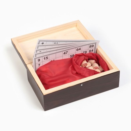 Russian lotto wooden, gift, a desktop game in the box "Fun", a card 22 x 8 cm-4