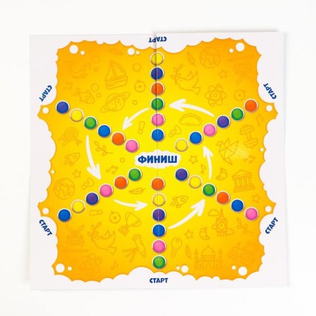Board game "Big Family Quiz", 200 cards, playing field, 6 chips, 8+-2