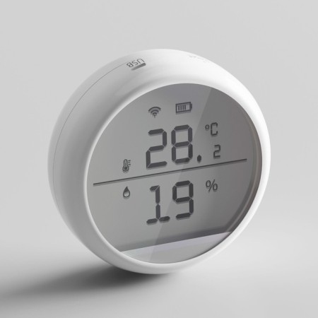 Smart temperature and humidity sensor Elektrostandard, 61x27x61 mm, white color