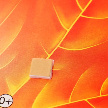 Decoration on adhesive tape "Maple leaf" Orange, 18x18 cm-2