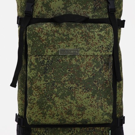 Tourist backpack, Huntsman, 50l, cord department, 3 outer pockets, khaki color-3