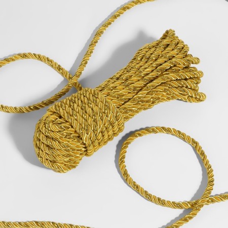 Cord twisted, d = 5 mm, 9 ± 1 m, gold color