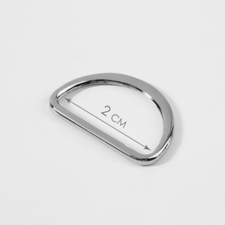 The half -ring for bags is cast, d = 20 mm, thickness - 2.3 mm, 2 pcs, nickel color-1