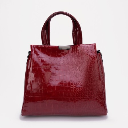 Set of bags with zipper, red color-1