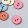 Buttons wood for creativity 2 punctures "patterned" set 25 pcs 2x2 cm