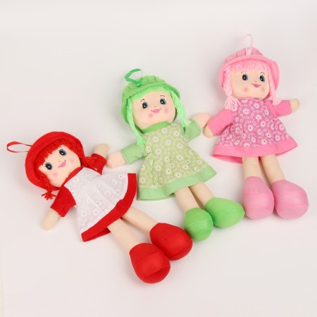 Soft doll "Girl", a flower dress, color mix-6