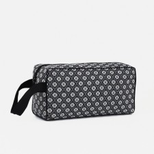 Cosmetic bag with lightning, black color