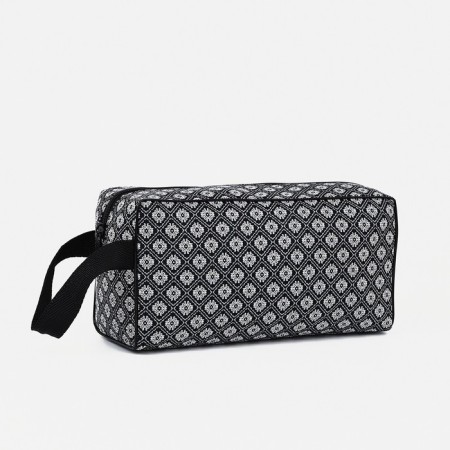 Cosmetic bag with lightning, black color