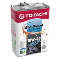 Масло моторное Totachi Eco Diesel 10W-40, CK-4/CJ-4/SN, полусинтетическое, 4 л