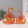 Souvenir Ceramics "Swans with roses" Purley Set 2 pcs h = 16.5 cm 6x15.5x19.5 cm