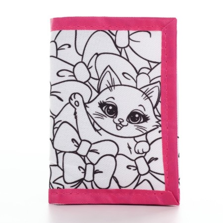 Velcro purse for coloring "kittens with bows"-2