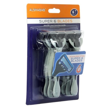 Set of disposable razor machines, 6 pcs 6 blades-1