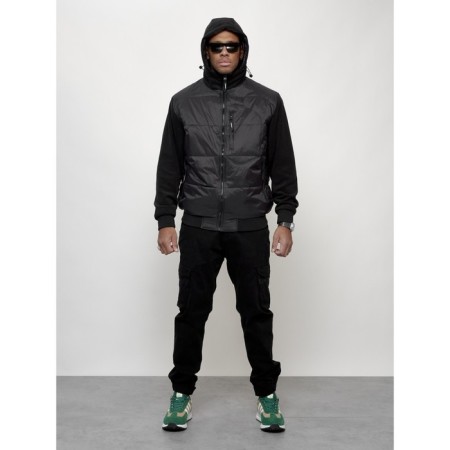 Sports male jacket, size 48, black color-8