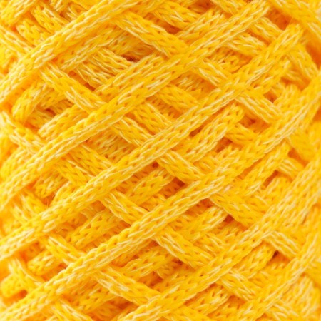 Knitting cord 35% cotton, 65% polypropylene 3 mm 85m/160 ± 10 g (yellow)-2