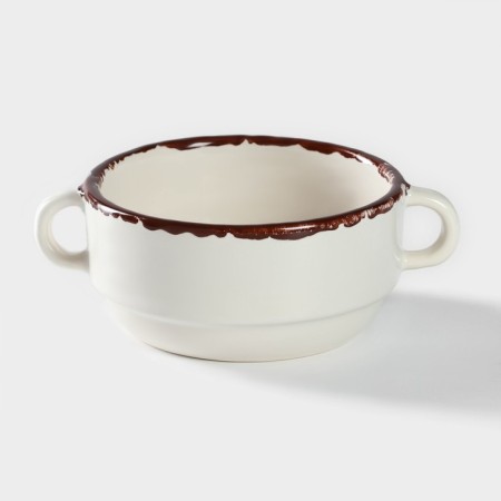 Porcelain broth antica perla, 300 ml, d = 11.5 cm, white color