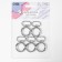 Karabin ring, 43 mm, d = 27/19 mm, thickness - 4.5 mm, with a mount of 20 × 3 mm, 5 pcs, silver color