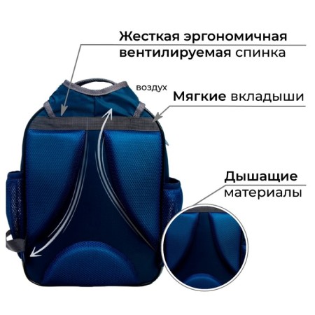 School backpack, 37 x 27 x 16 cm, ergonomic back, calligrata b "Ball"-3
