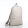 Women's backpack made of artificial leather with lightning, 2 pockets, beige color