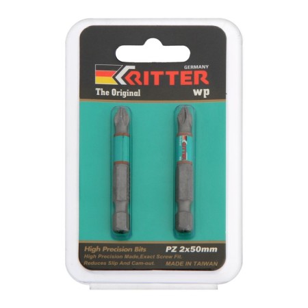 Bits Ritter WP PS20122052, with a magnet, steel S2, PZ2 x 50 mm, 2 pcs.-2