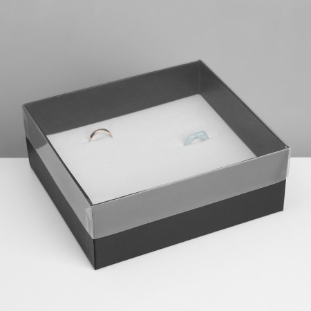 Steam for jewelry "Casket" 12 seats, 18 × 16 × 7 cm, black color-3