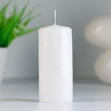 Set of candles - cylinders, set 3 pcs, white (4x5 cm, 4x9 cm, 5x11.5 cm)-2