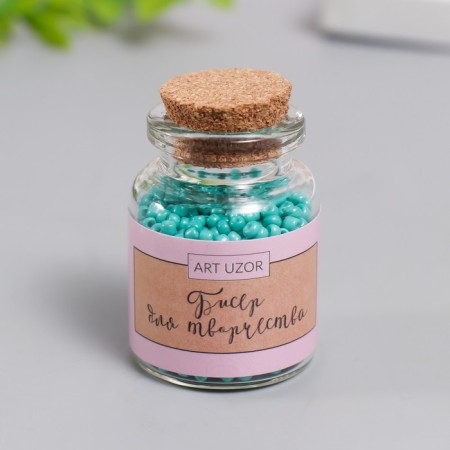 12/0 round beads in the bottle "Jade green" 20 g