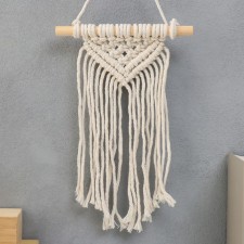 Panel wall in the technique of macrame 
