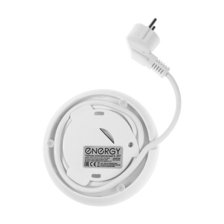 Electric kettle Energy E-207, glass, 1.7 l, 2200 watts, white-7