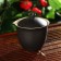 A set for the tea ceremony ceramic "atmosphere", 6 items: a kettle 250 ml, 3 Piala 50 ml, a rag, bag, brown color