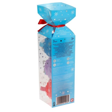 Gift set of developing tactile balls "Kruglyashi" 3 pcs., New Year's gift packaging-13
