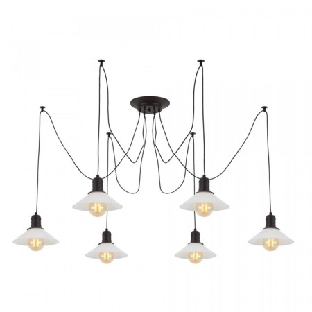 Suspended Citilux "Edison" CL451062, 6x75W, E27, Black Color-10