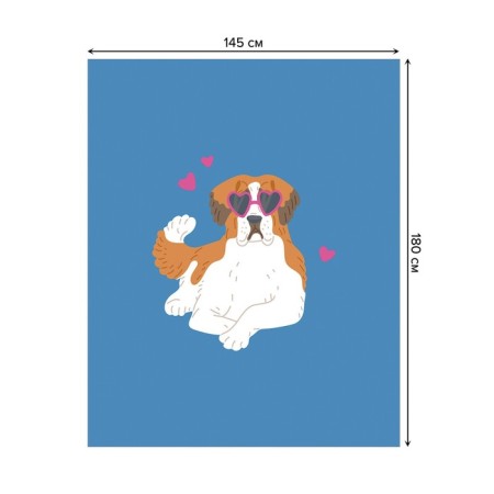 The tablecloth “Business dog”, rectangular, oxford, size 145x180 cm-1