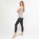 Female Legins elongated, color dark gray melange, size 52