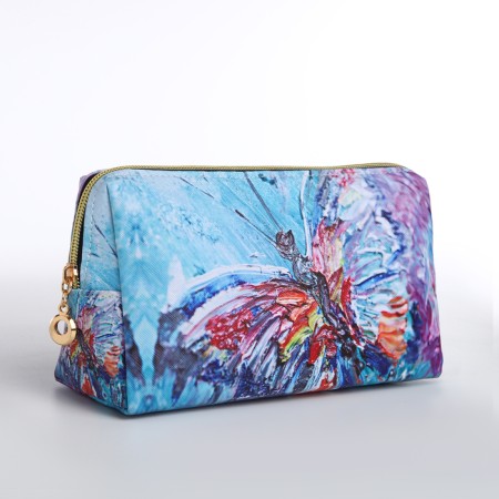 Cosmetic bag with lightning, blue/multi -colored color
