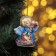 Christmas tree toy "Angel with a star", 6cm, ceramics