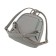 Women's backpack, genuine leather, gray 22x10x25 cm