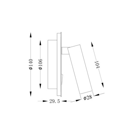 Bra Technical C176-WL-01-6W-MG, LED, 9W, 14x6.5x14 cm, 550lm, Matte gold color-4
