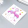 Tattoo on the body color "Flamingo in love" 8 x 8 cm