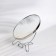 Desktop mirror - suspended “oval”, bilateral, with an increase, mirror surface 11.5 × 15.5 cm, silver color