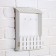 The keybox is “white”, 22.5 x 30.5 x 5.7 cm.