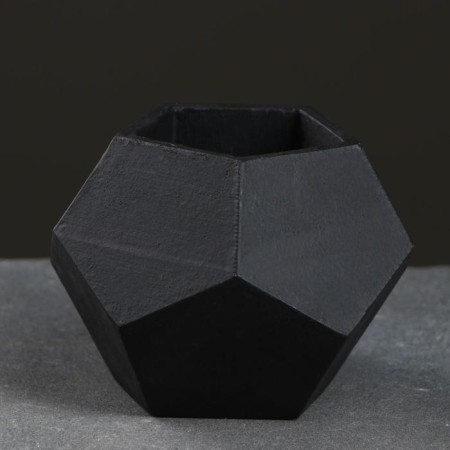Кашпо Пятиугольник 12 х 9 см чёрный-1