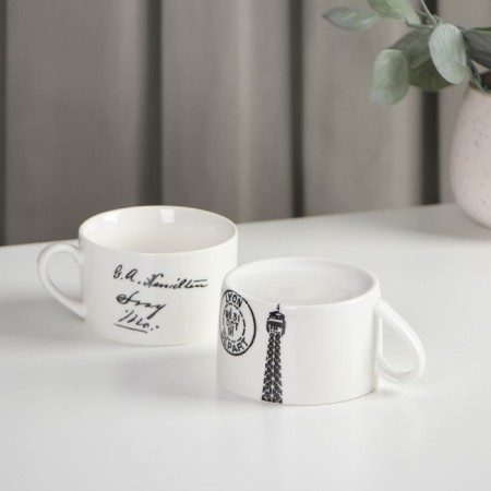 Tea ceramic “Countries”, 3 subjects: a kettle 400 ml, 2 circles 230 ml, drawing mix-6