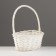 Wicker basket, 25x17x11x30 cm, white, willow