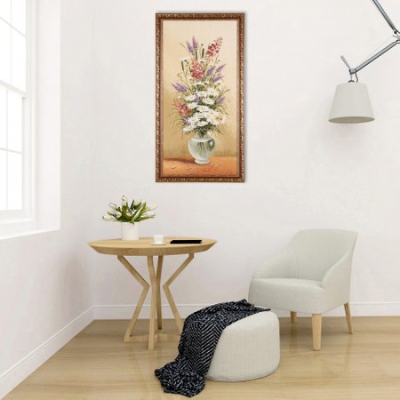 Tapestry "Bouquet of daisies and lavender" 37x75cm-4